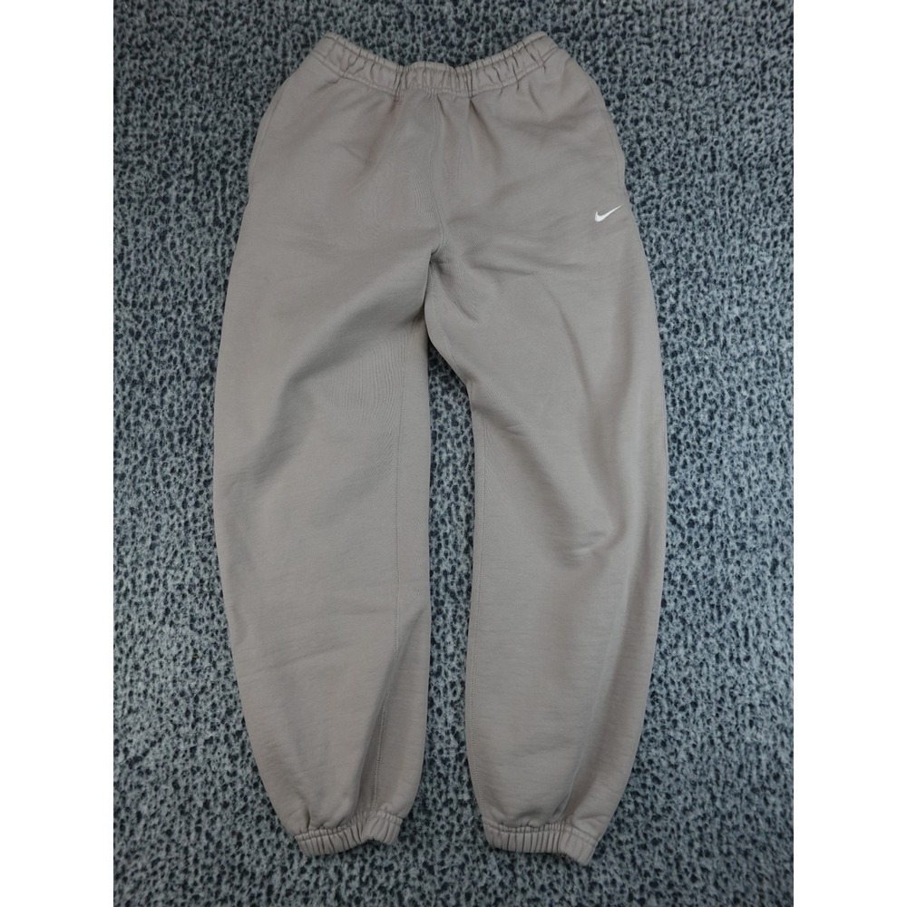 Nike Phoenix Fleece Sweatpants Womens Small Taupe Brown CW5565-245 Joggers‎